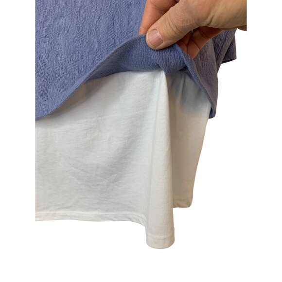 PureJill Bluebell Tunic Top Layered Look 3/4 Sleeves Cotton Blend S NWT 10000 - Picture 7 of 11